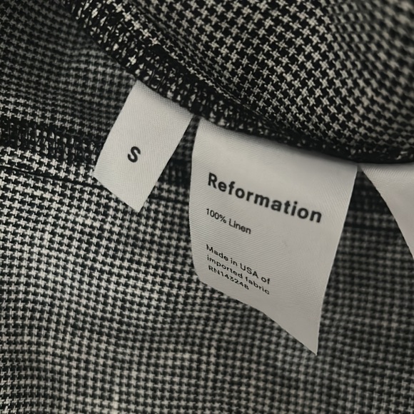 • REFORMATION • The Date Skirt • Midi Wrap - Boston Check Houndstooth - XS/S • - Picture 6 of 6